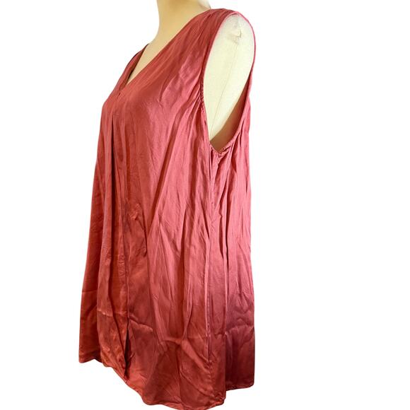 Soft Surroundings 100% Modal Sleeveless Tunic Top, Terracotta Rose, Size XL - Picture 3 of 5